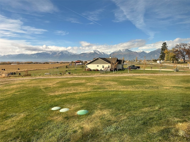 property view of mountains with a rural view