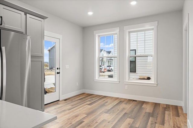 interior space featuring light hardwood / wood-style flooring