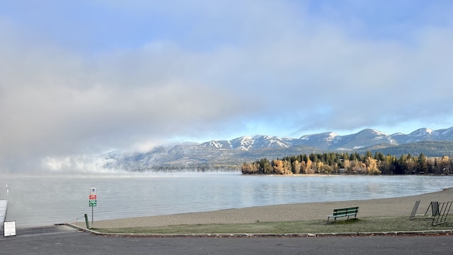 property view of water with a mountain view