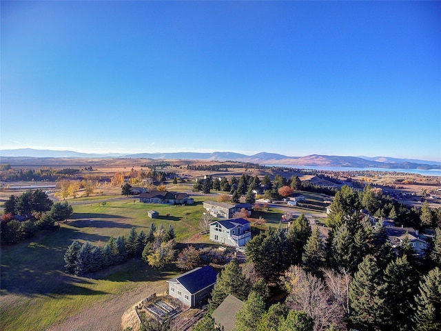 bird's eye view featuring a mountain view