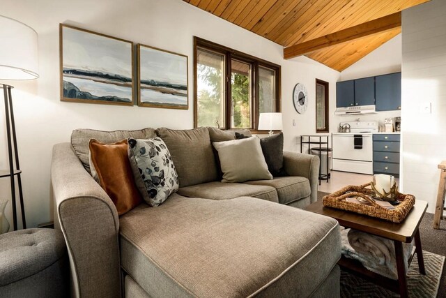 45 Alder Way Unit 3C, Whitefish, MT 59937 - living room with wooden ceiling