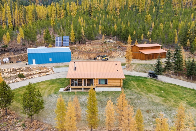 2197 W Tower Rd, Saltese, MT 59867 - view from above of property featuring a heavily wooded area