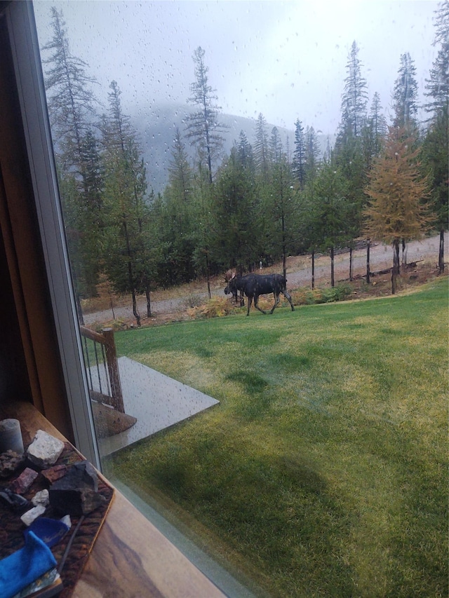 2197 W Tower Rd, Saltese, MT 59867 - view of grassy yard with a wooded view