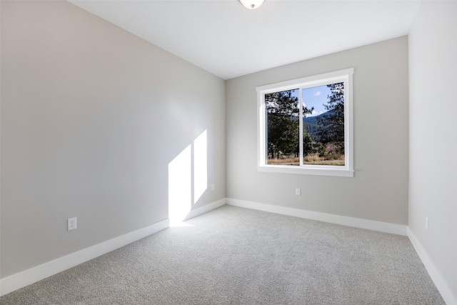 spare room with light carpet