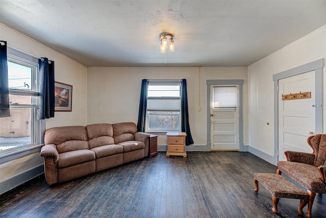 420 Knight St, Helena, MT 59601 - living area featuring dark wood-type flooring and baseboards