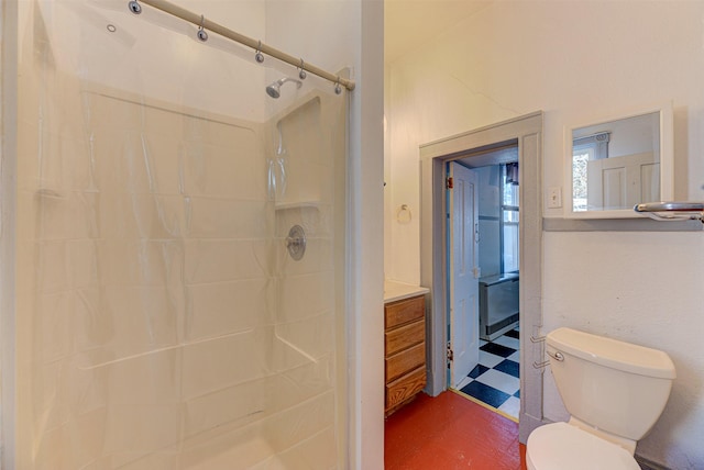 420 Knight St, Helena, MT 59601 - full bath with a shower, toilet, and tile patterned floors
