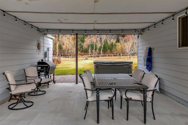 view of patio featuring grilling area