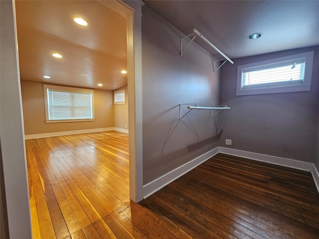 interior space featuring hardwood / wood-style floors