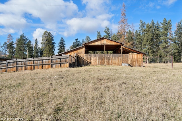 view of horse barn