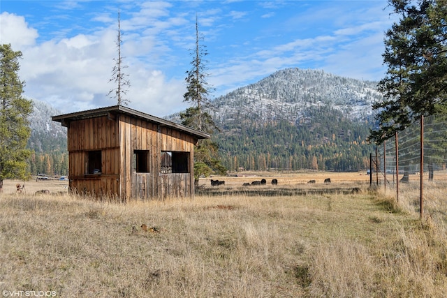 mountain view with a rural view