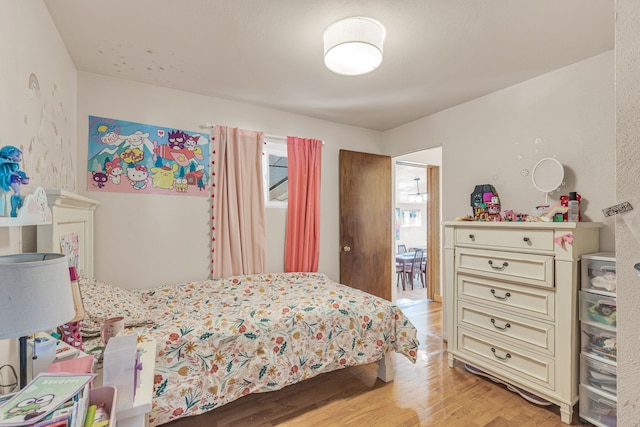 bedroom featuring light hardwood / wood-style floors