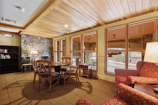 3893 Big Mountain Rd Unit R-106, Whitefish, MT 59937 - dining room with wood ceiling and baseboards