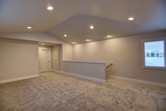 basement featuring carpet flooring