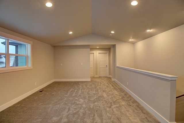 basement with carpet flooring