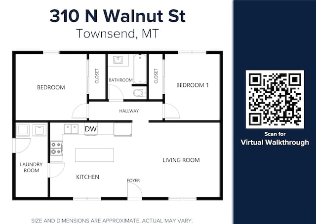 310 N Walnut St, Townsend, MT 59644 - view of floor plan / room layout
