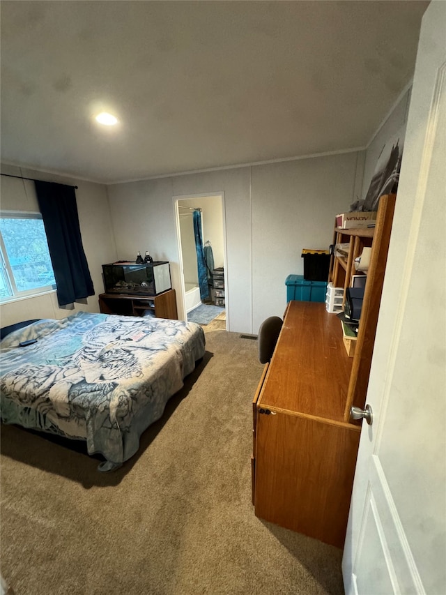 view of carpeted bedroom