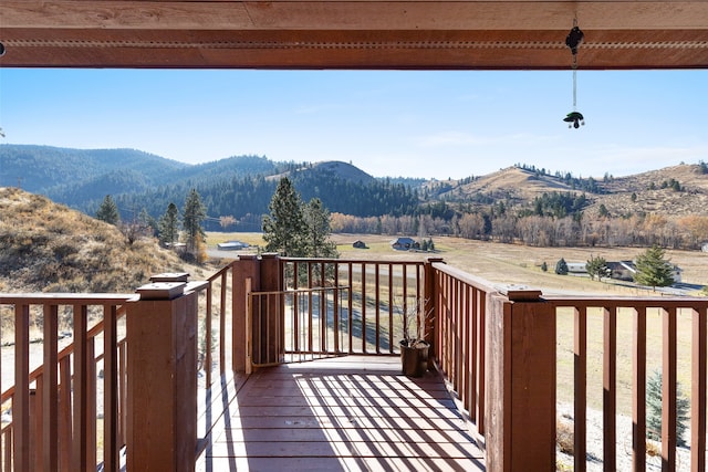 exterior space with a mountain view