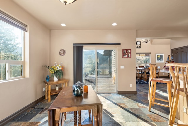 view of dining room