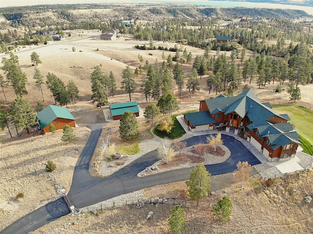 drone / aerial view featuring a rural view