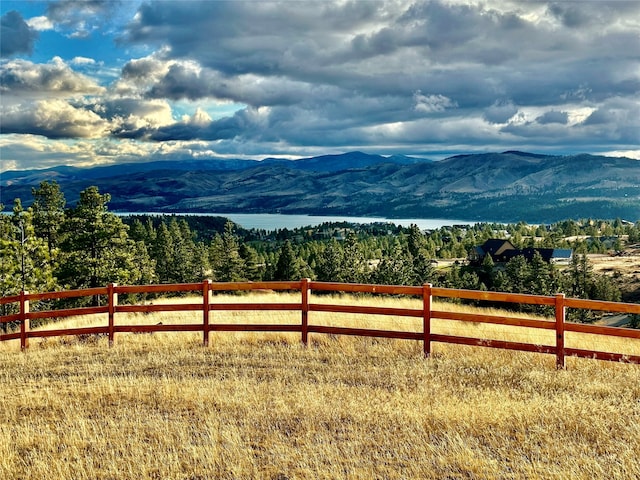 mountain view with a rural view