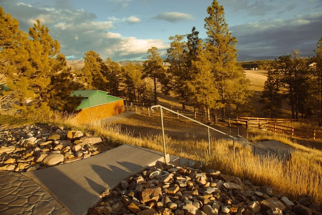 view of community featuring a rural view