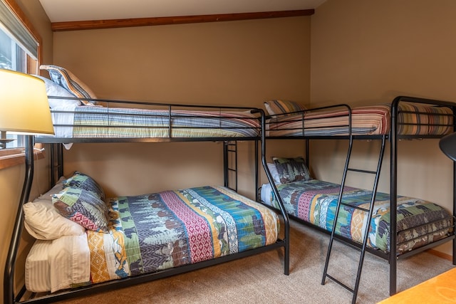 carpeted bedroom with multiple windows