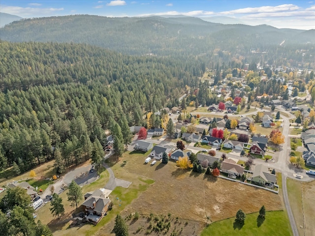 aerial view featuring a mountain view