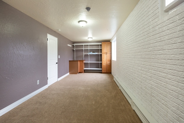 interior space featuring a textured ceiling