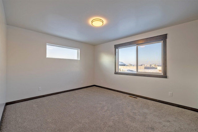 carpeted spare room with a healthy amount of sunlight