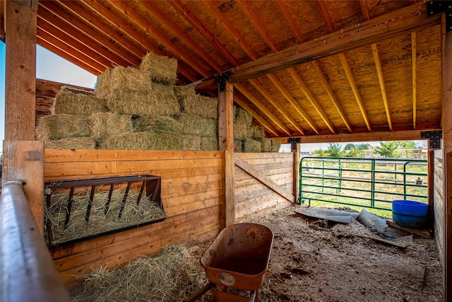 view of horse barn