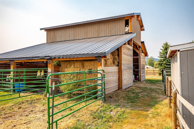 view of horse barn