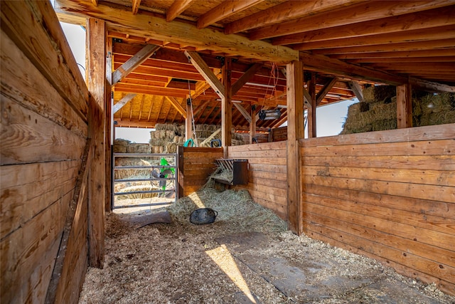 view of horse barn