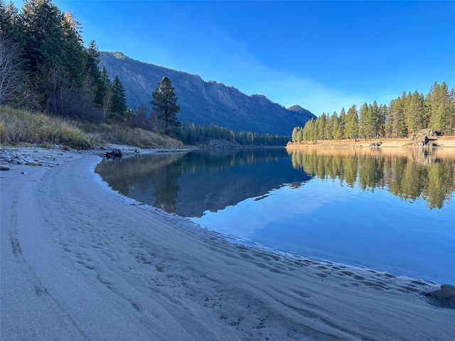 property view of water featuring a mountain view