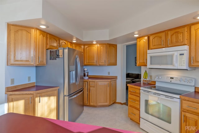 kitchen featuring white appliances