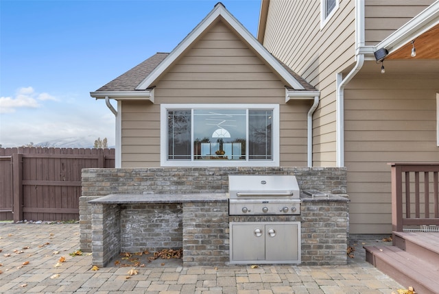 view of patio / terrace with area for grilling