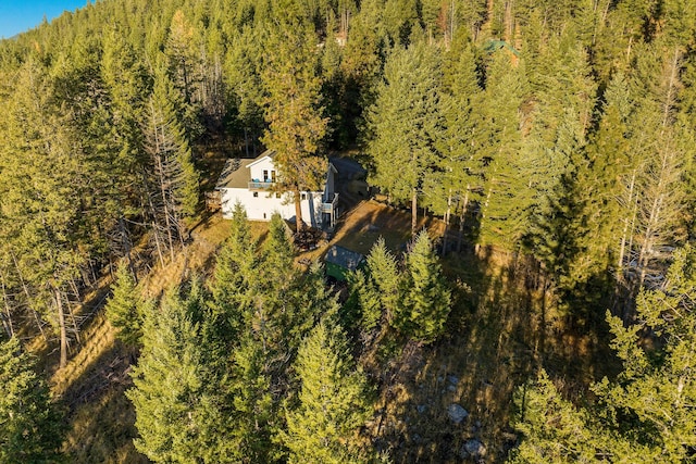 128 Ledgewood Dr, Bigfork, MT 59911 - aerial view of property and surrounding area with a forest