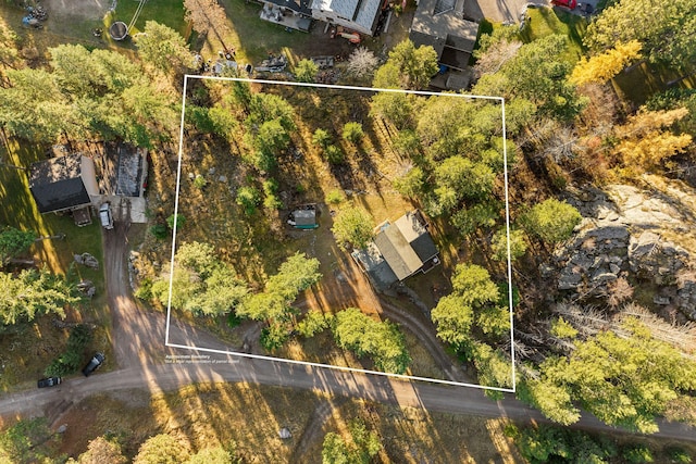 128 Ledgewood Dr, Bigfork, MT 59911 - aerial view of property and surrounding area featuring property parcel outlined