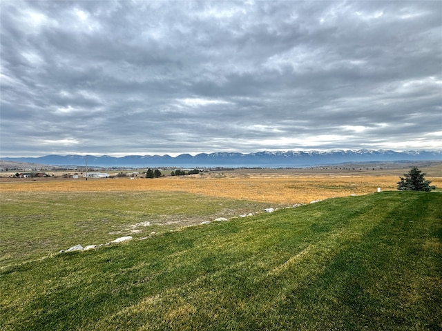 property view of mountains with a rural view