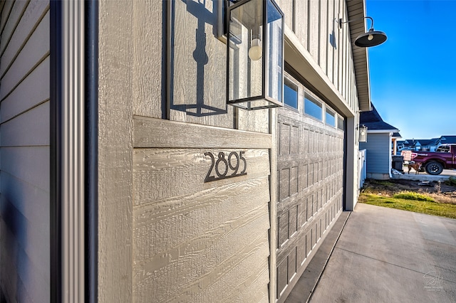 details featuring concrete flooring