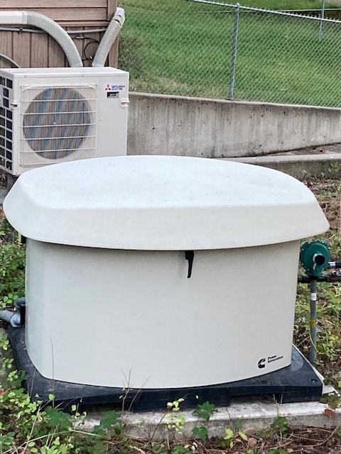 view of storm shelter