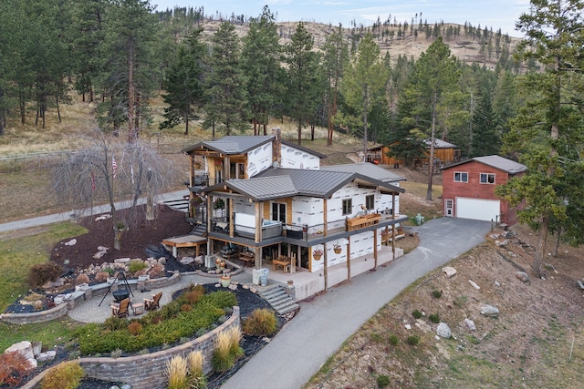 16485 Folsom Rd, Florence, MT 59833 - view from above of property with a heavily wooded area