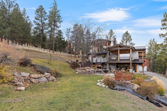 16485 Folsom Rd, Florence, MT 59833 - view of yard with a wooden deck