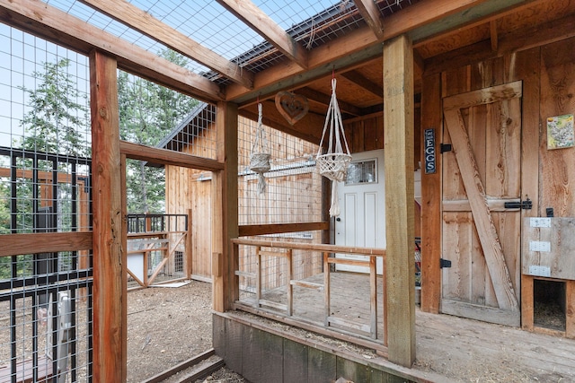 view of horse barn