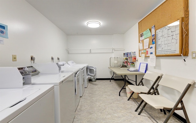 laundry area featuring separate washer and dryer