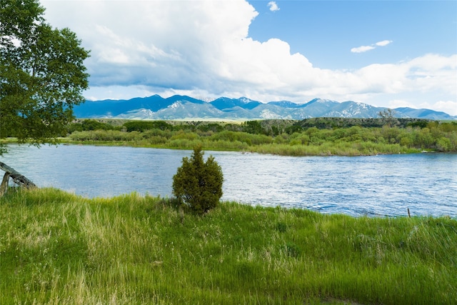 property view of water featuring a mountain view