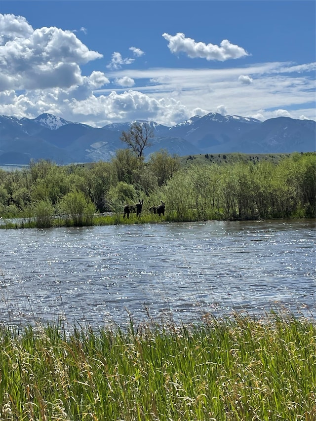 view of community featuring a water view