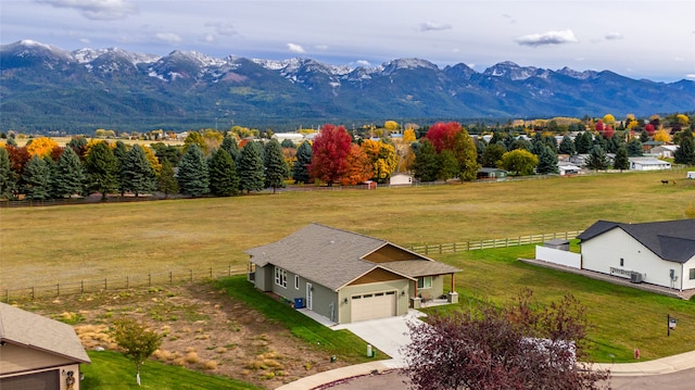 mountain view with a rural view