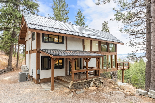 469 Owings Creek Loop, Hamilton, MT 59840 - view of front of home featuring a metal roof and stucco siding