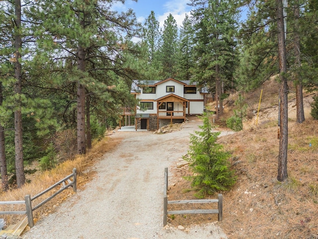 469 Owings Creek Loop, Hamilton, MT 59840 - view of front of house with dirt driveway