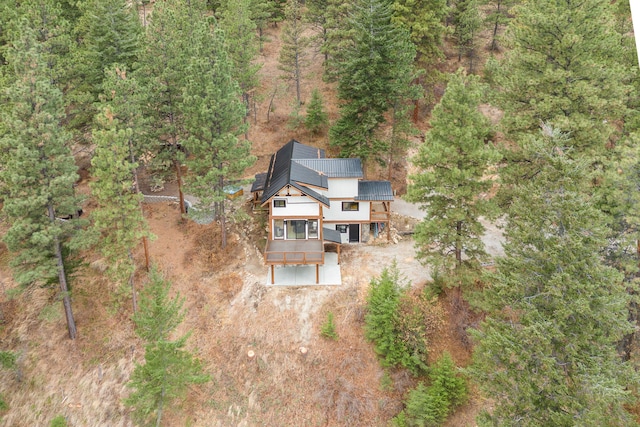 469 Owings Creek Loop, Hamilton, MT 59840 - view from above of property with a heavily wooded area